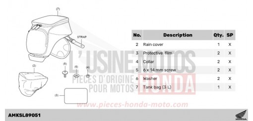 KIT,TANK BAG(3L) NT1100AR de 2024